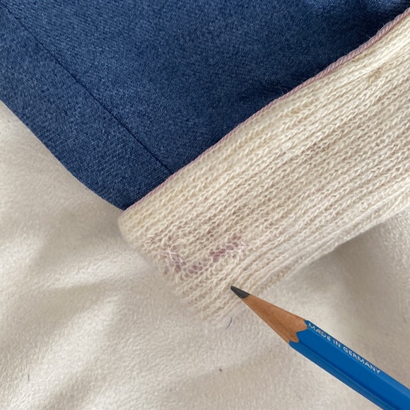 Late 1940s/early 1950s slate blue secretary/office/day dress with pockets - Picture 10 of 10